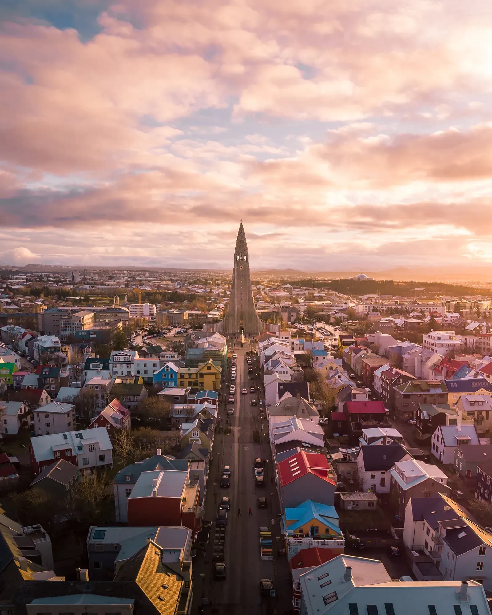 Sunset over Reykjavik